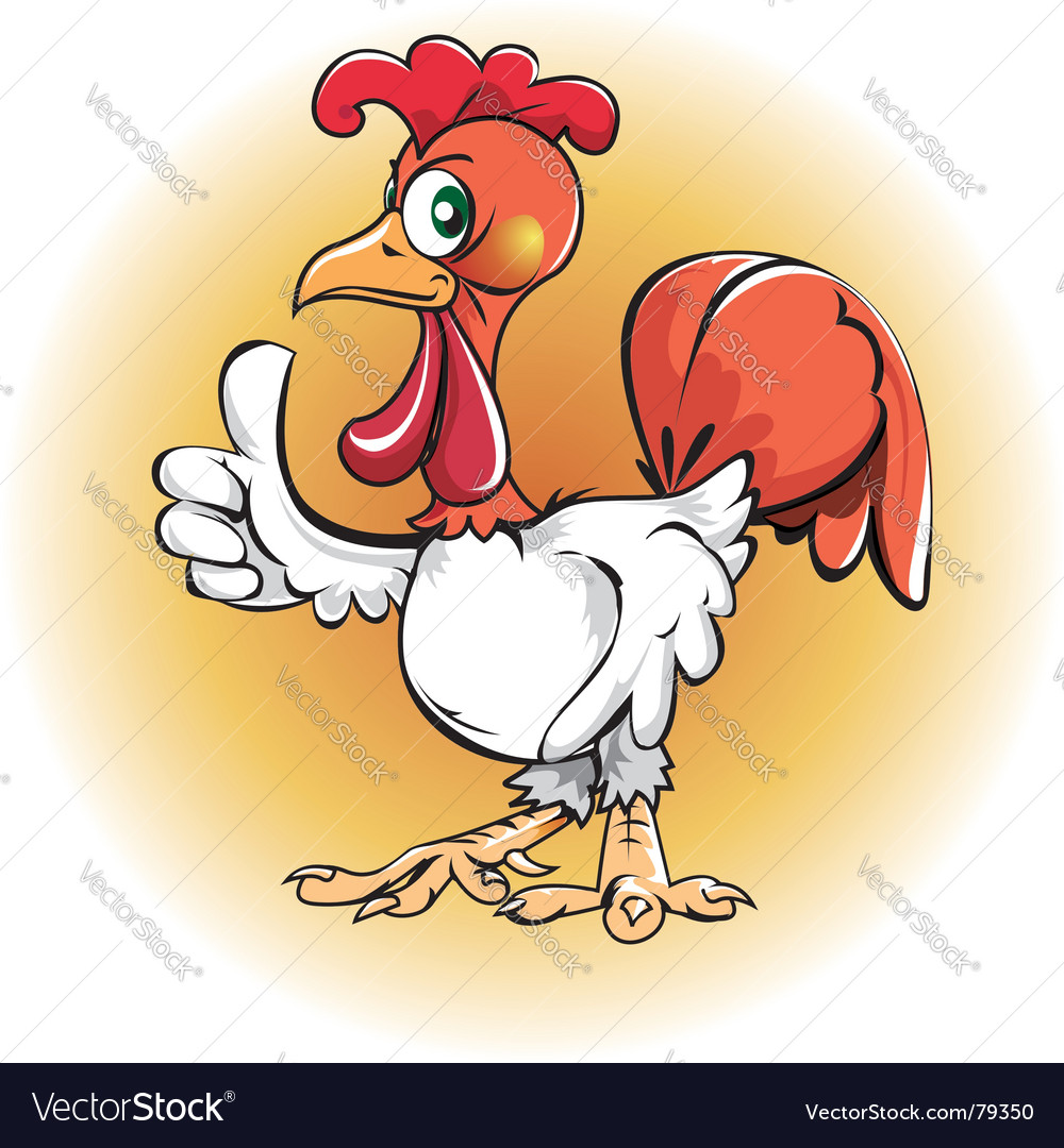 Real rooster Royalty Free Vector Image - VectorStock