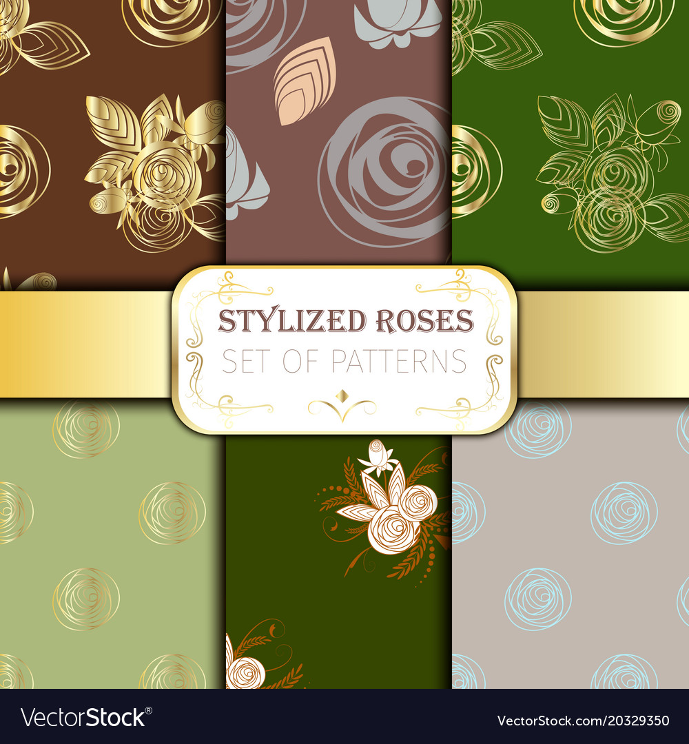 Collection patterns of roses bouquets