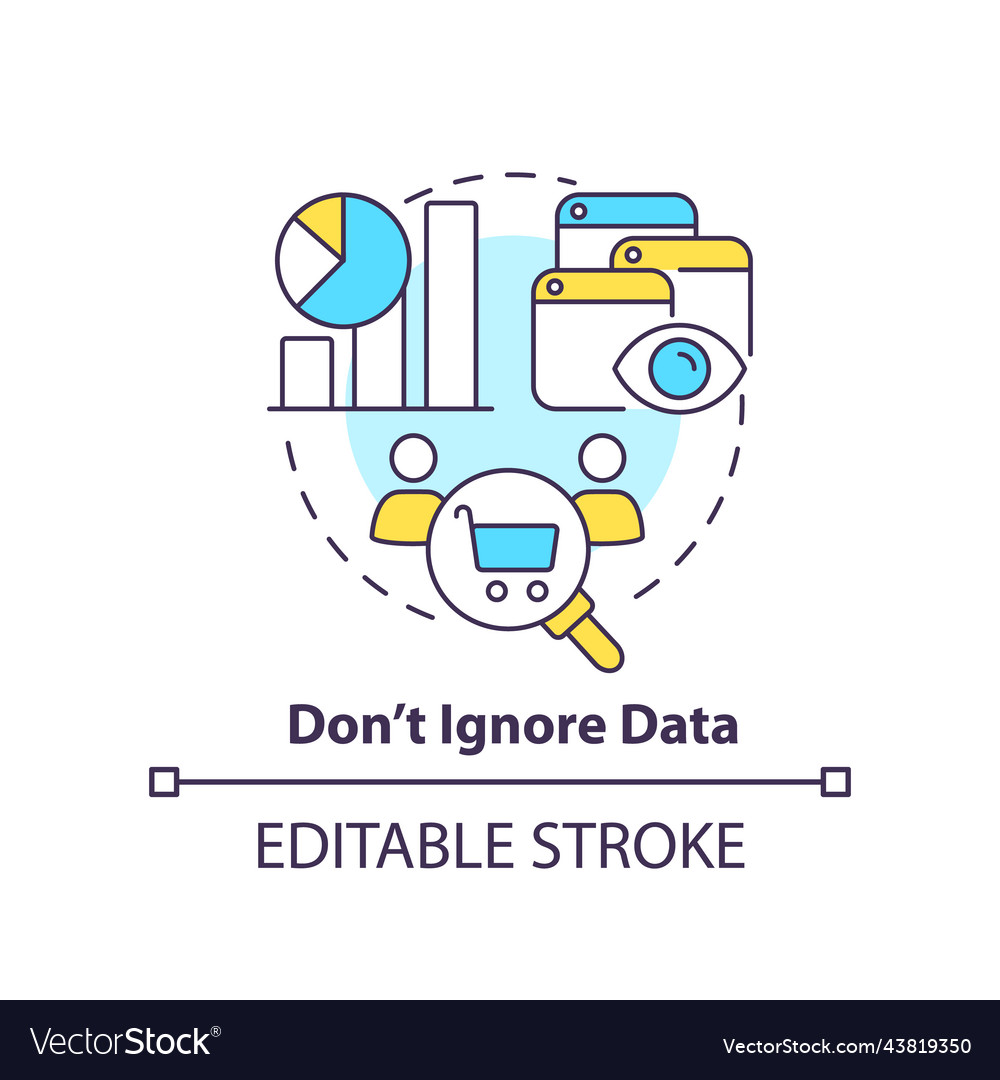 Do not ignore data concept icon vector image Do not ignore data concept icon