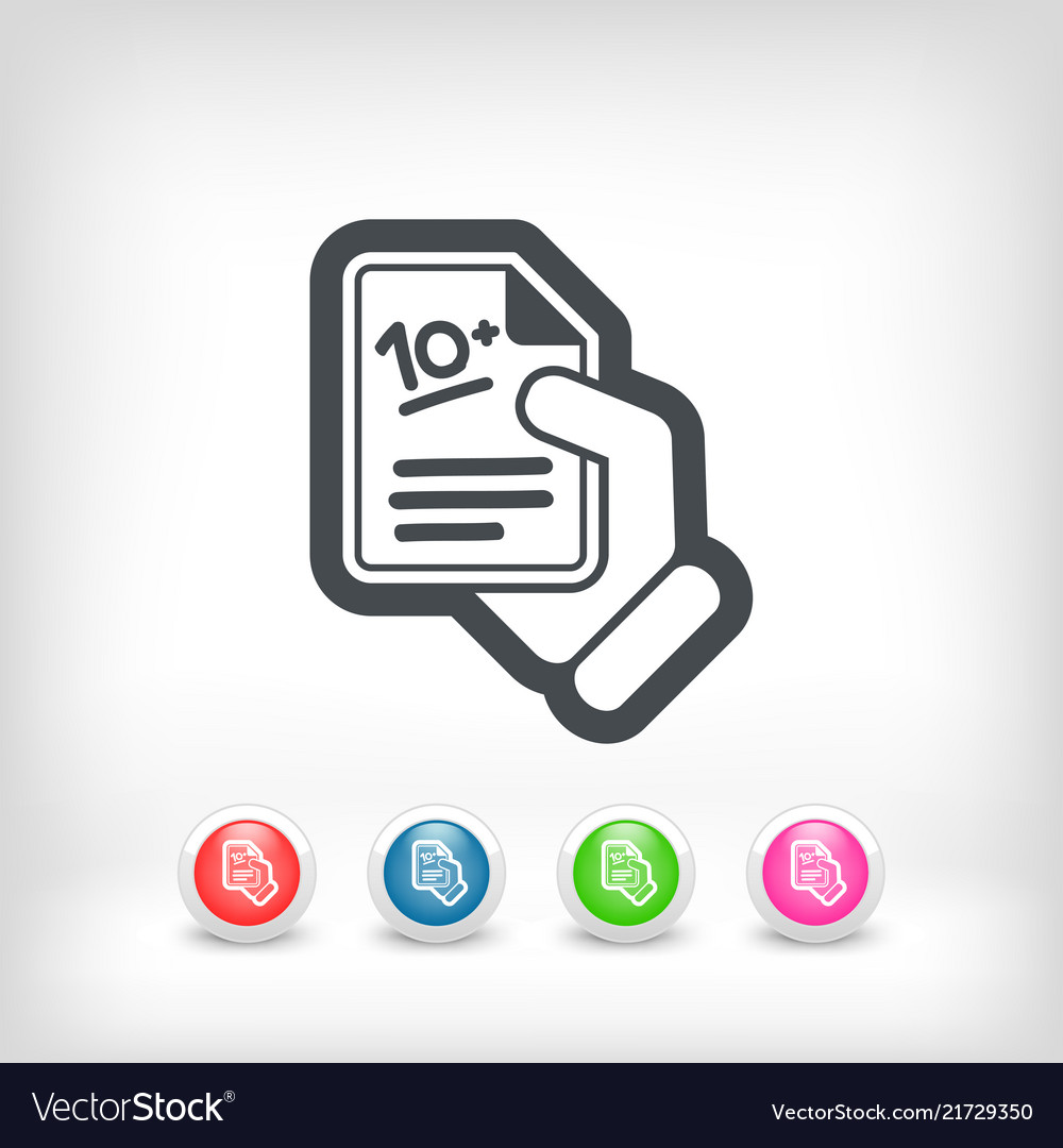 Document with maximum results vector image Document with maximum results