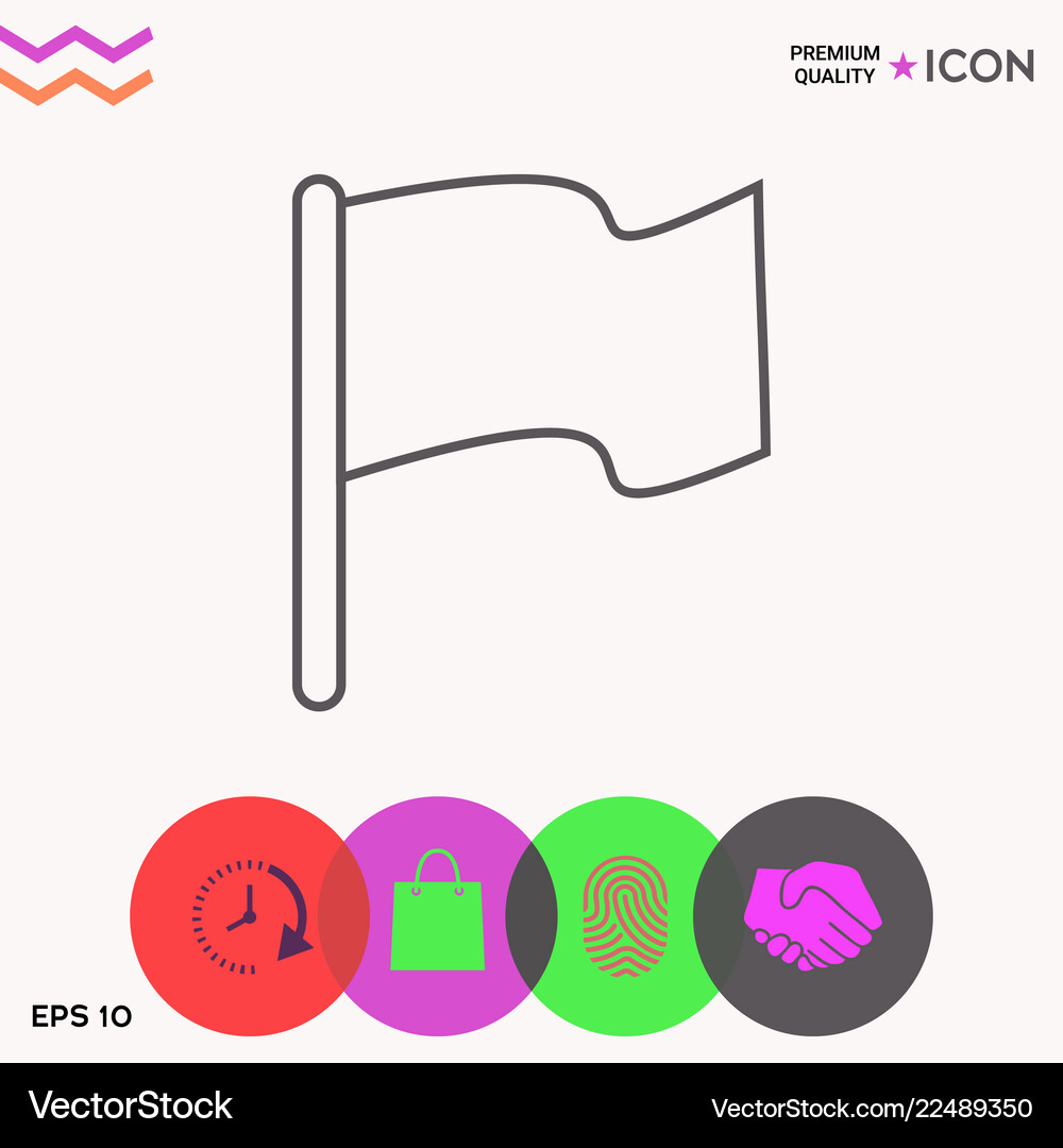 Flag linear icon Royalty Free Vector Image - VectorStock