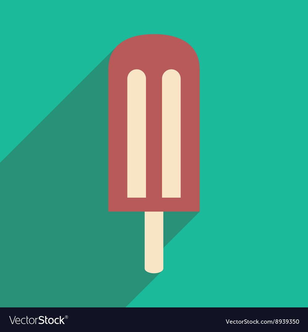 Flat with shadow icon and mobile application ice
