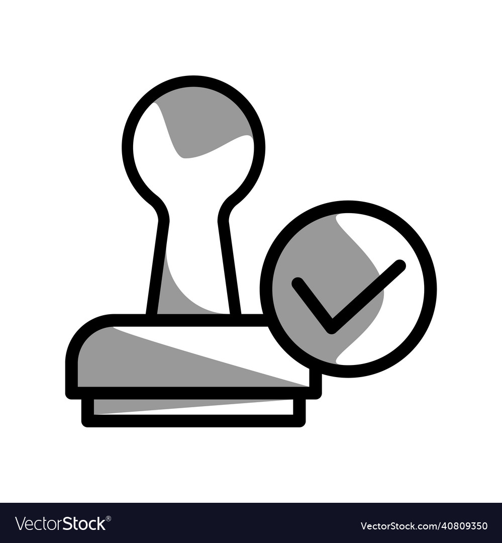 Graphic of stamp icon Royalty Free Vector Image