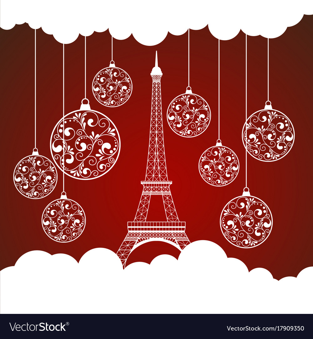 Greeting card with eiffel tower
