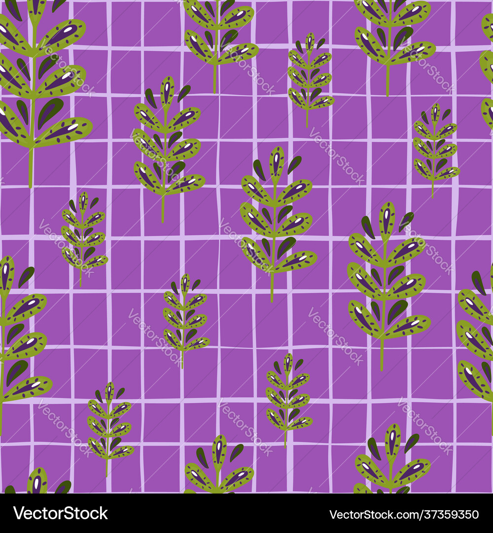 Hand drawn seamless pattern with botanic leaf Vector Image