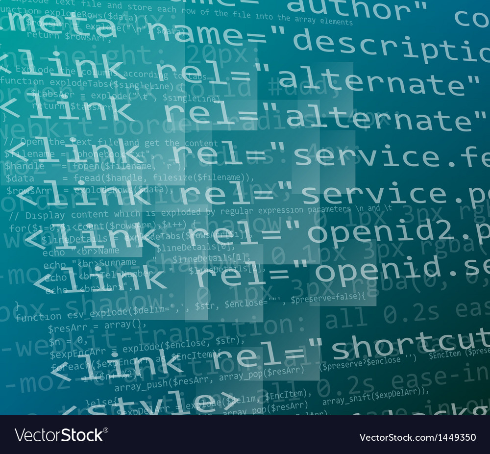 Html code Royalty Free Vector Image - VectorStock