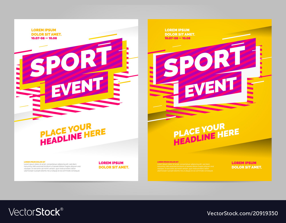 Layout design template for sport Royalty Free Vector Image