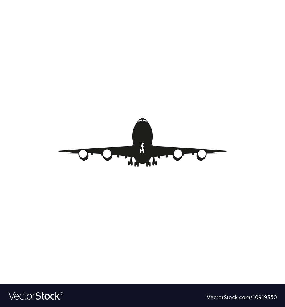 Modern Black Airplane Icon