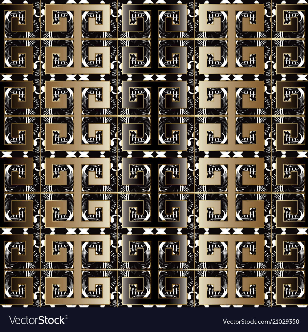 Modern geometric meander seamless pattern wit Vector Image