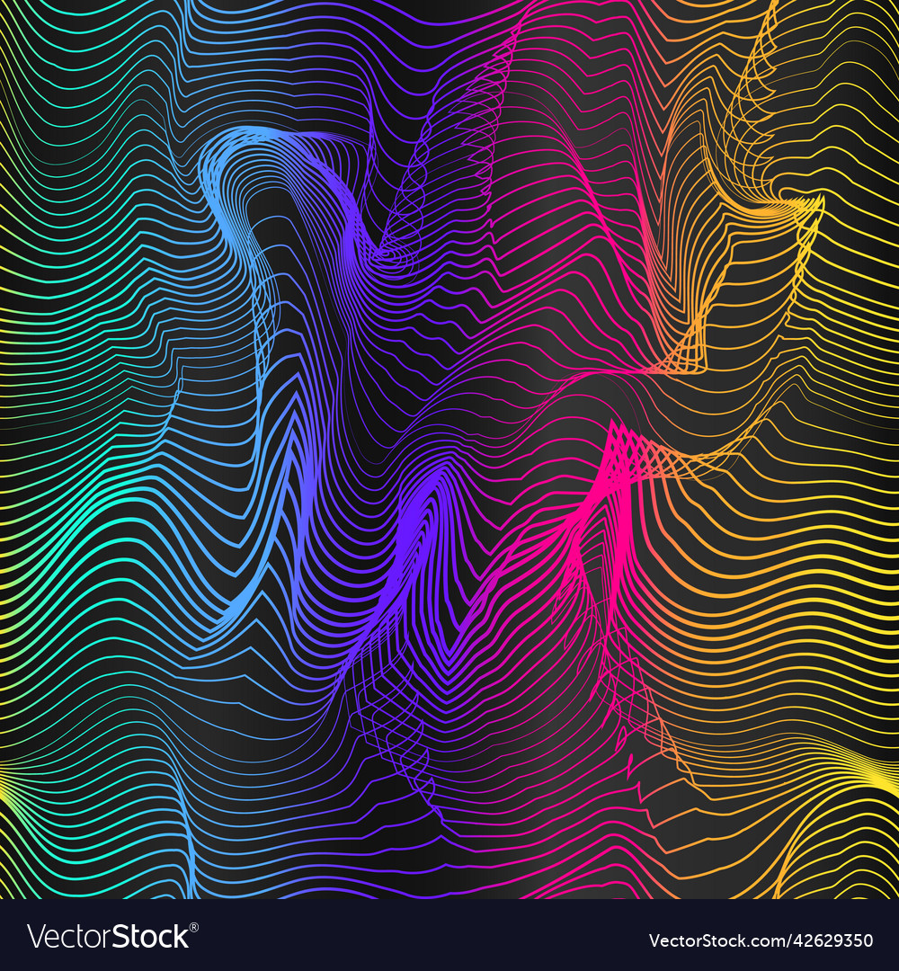 Neon stripes seamless texture Royalty Free Vector Image