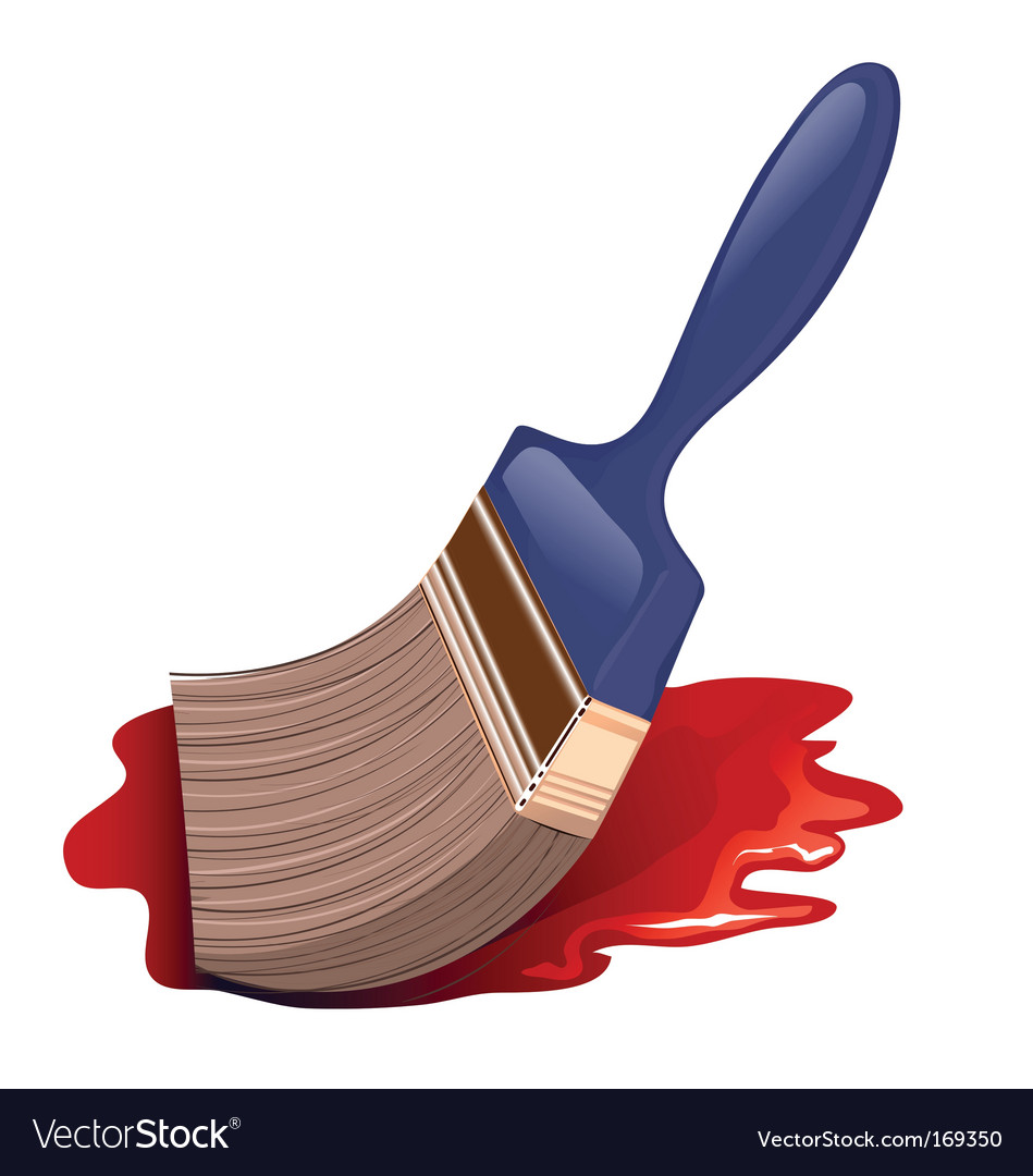 Paintbrush icon and red color