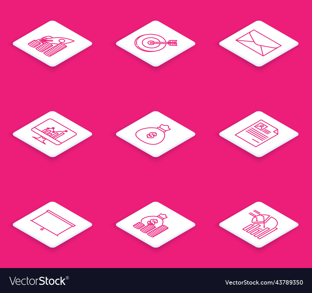 Set line rocket flying up on coins growth chart Vector Image Set line rocket flying up on coins growth chart