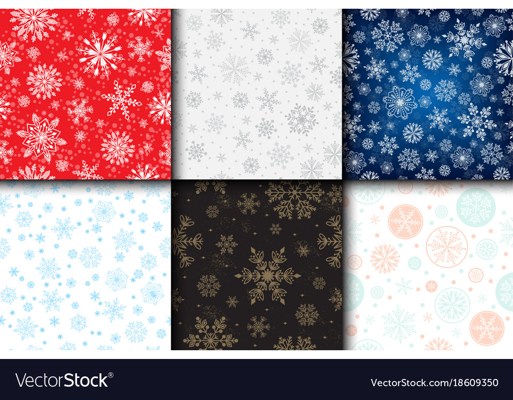 Snowflake seamless pattern weather