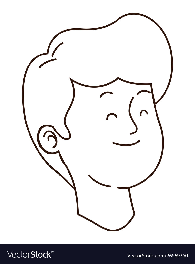 teenage boy face drawing