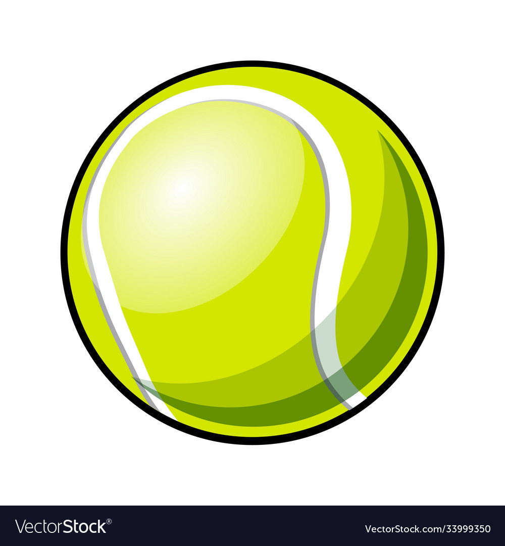 Tennis ball isolated on white background