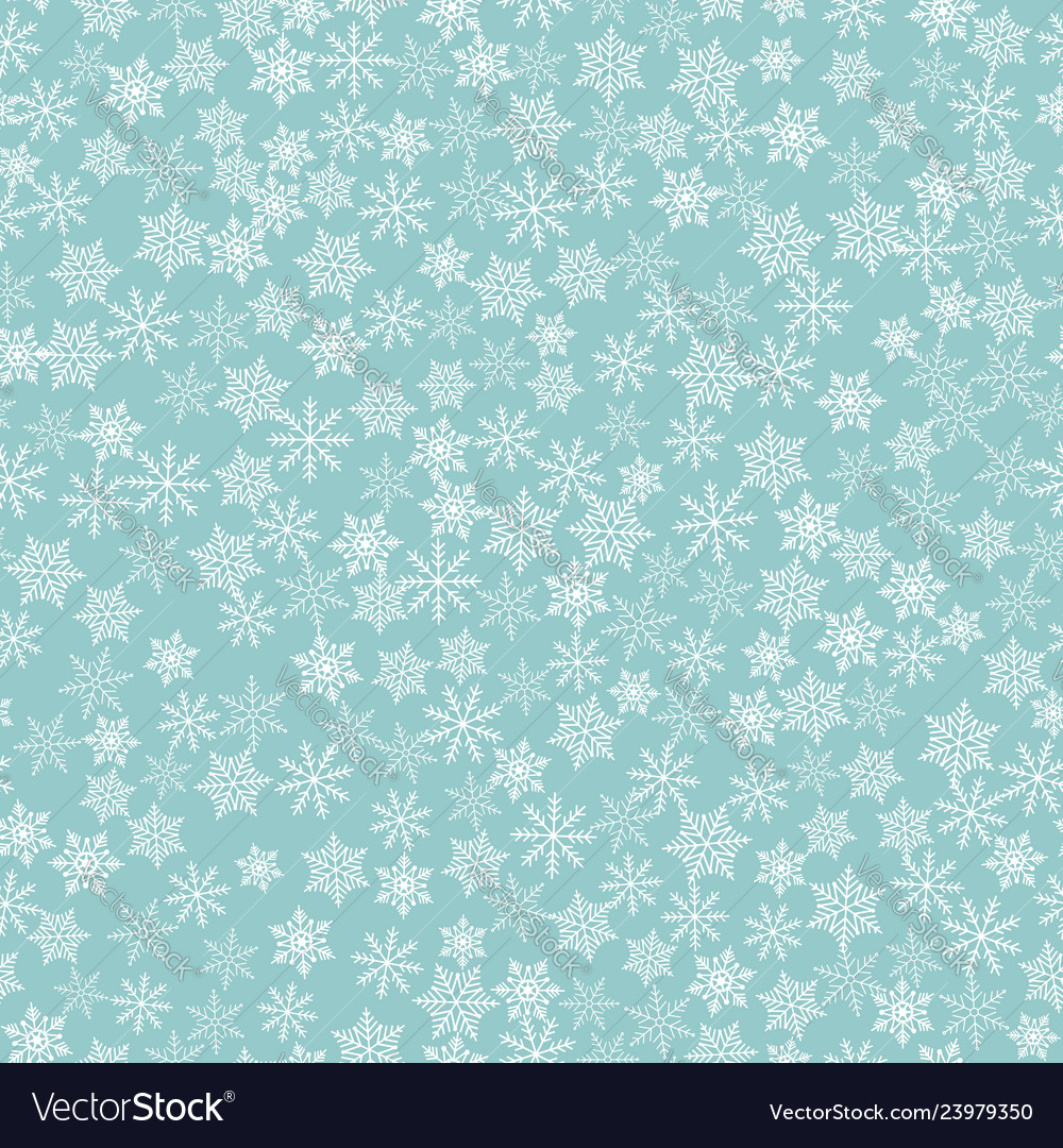 Winter snowflakes background seamless pattern Vector Image