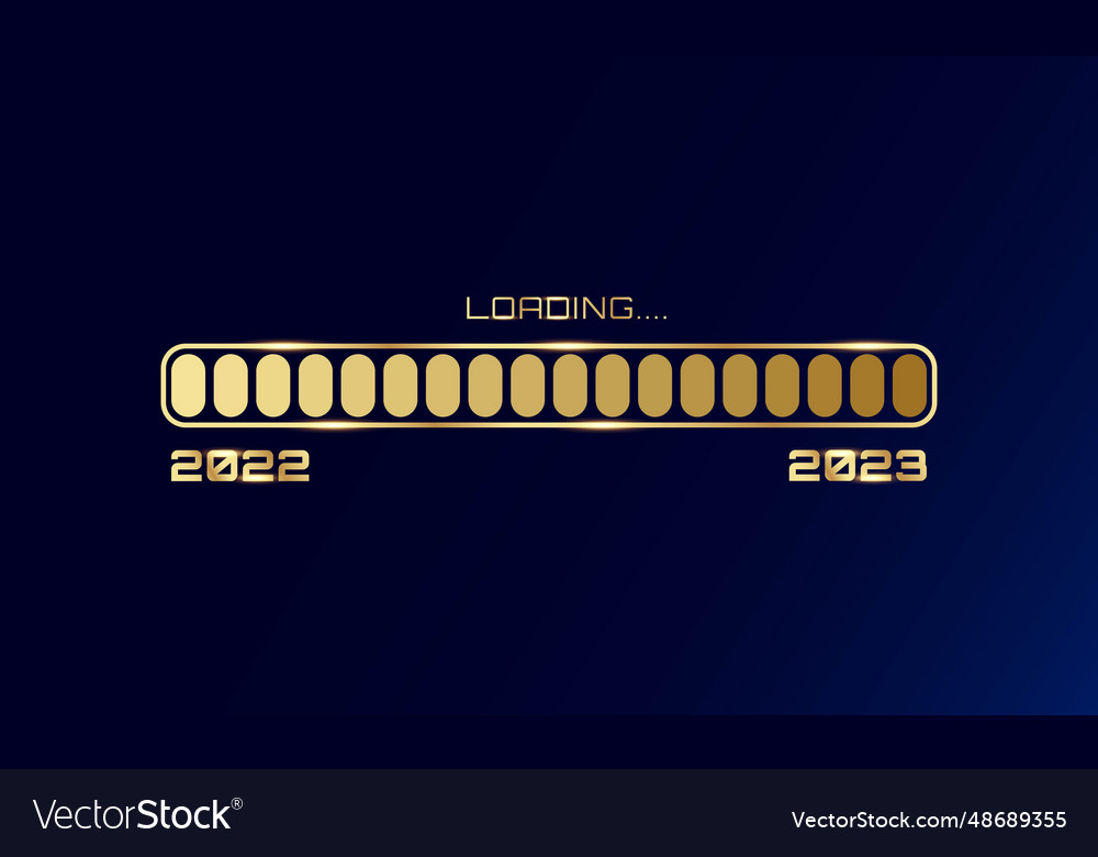 2023 happy new year background with loading vector image 2023 happy new year background with loading