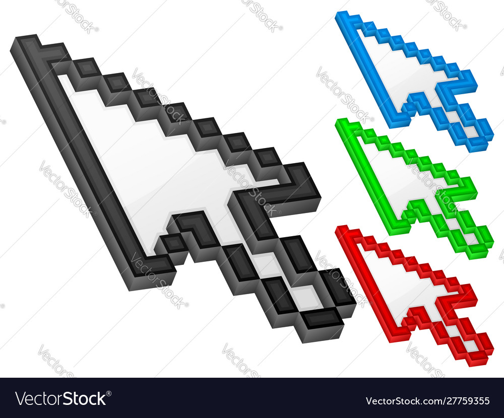 3d arrow computer cursor