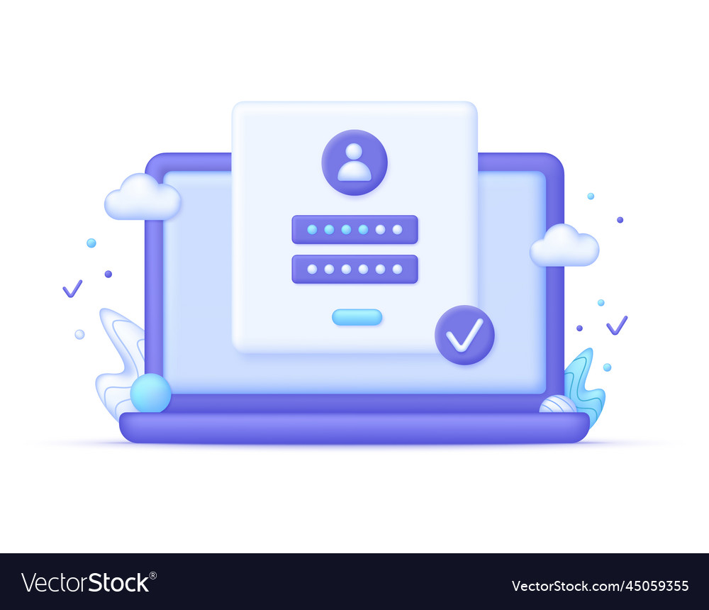 3d computer and account login