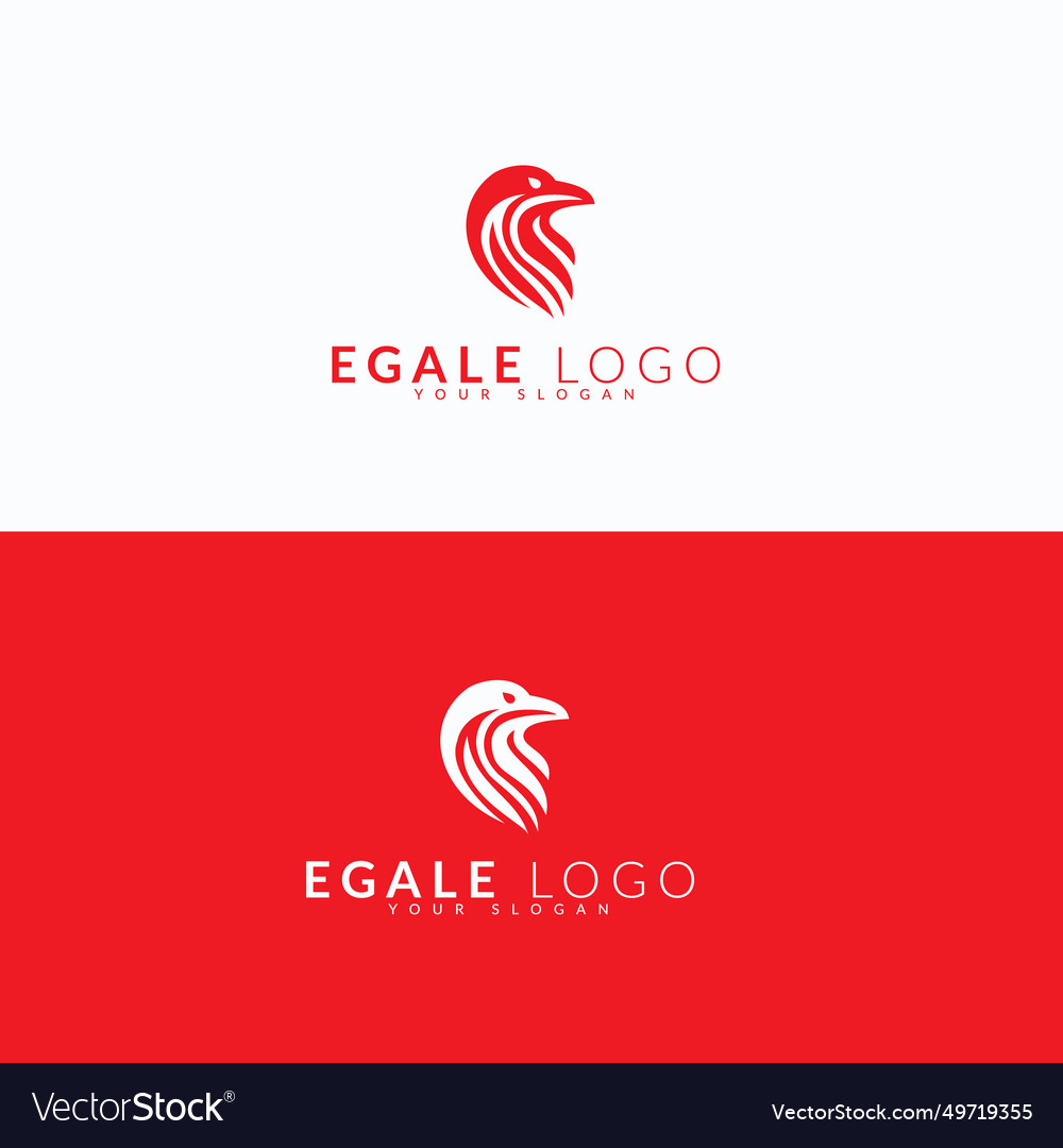 Ein einfaches und markantes egales Logo rot weiß log