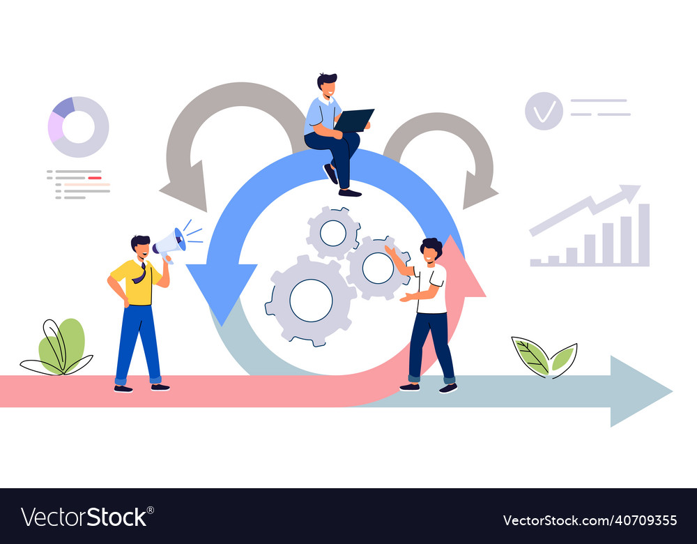 Agile development methodology business concept vector image Agile development methodology business concept