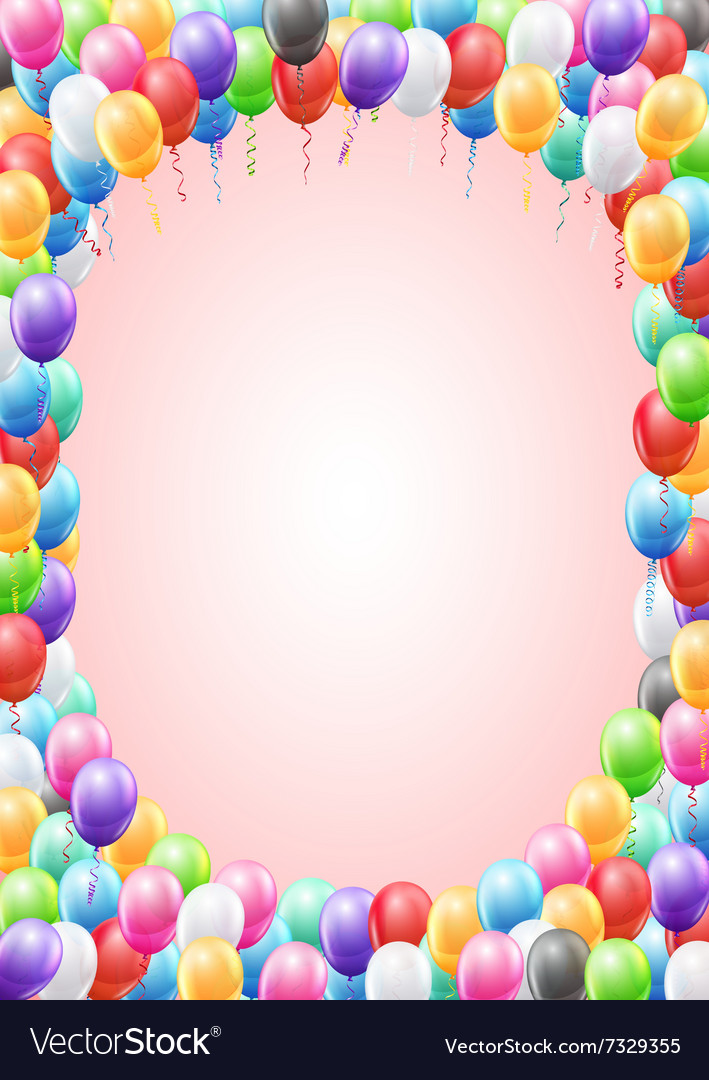 Balloons header template Royalty Free Vector Image