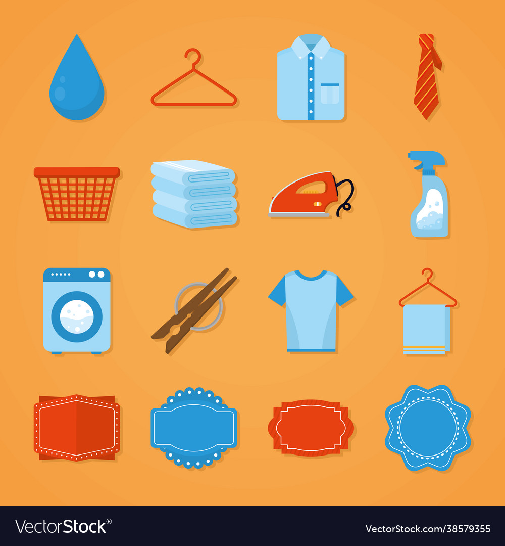 Cleaning and laundry Royalty Free Vector Image