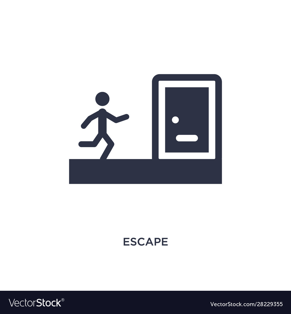 Escape icon on white background simple element vector image Escape icon on white background simple element
