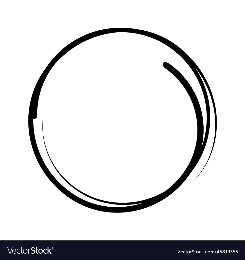 Hand drawn scribble circles set doodle circular Vector Image