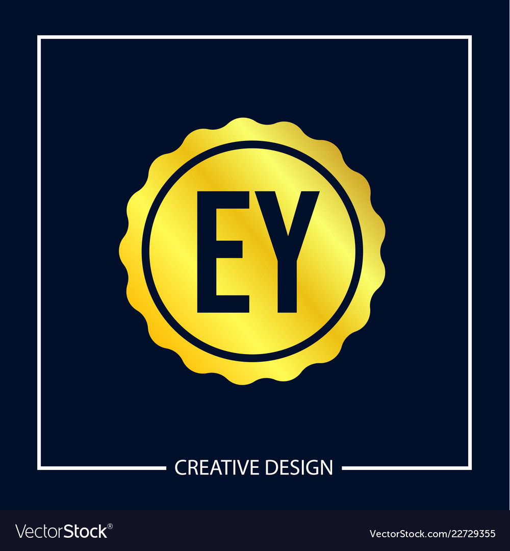 Initial letter ey logo template design Royalty Free Vector