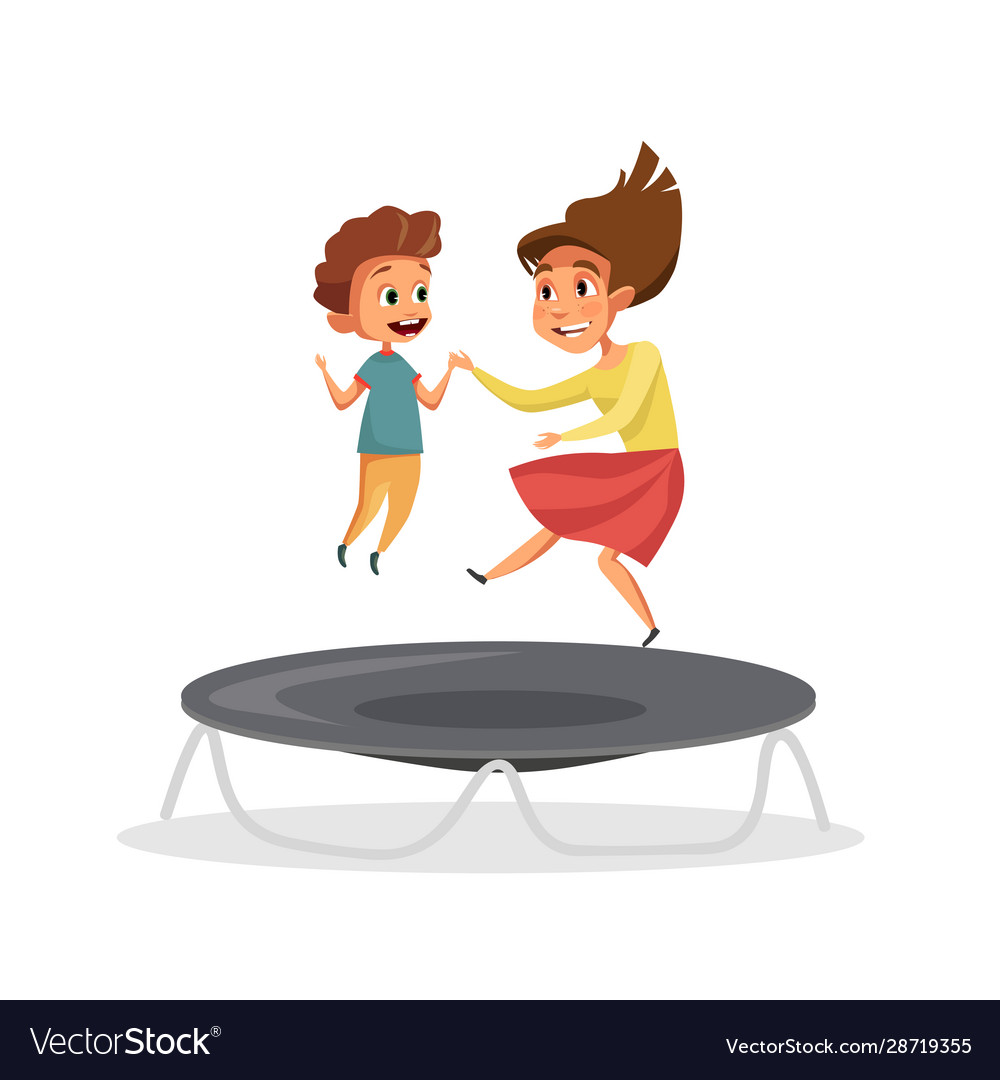 Jumping kids Royalty Free Vector Image - VectorStock