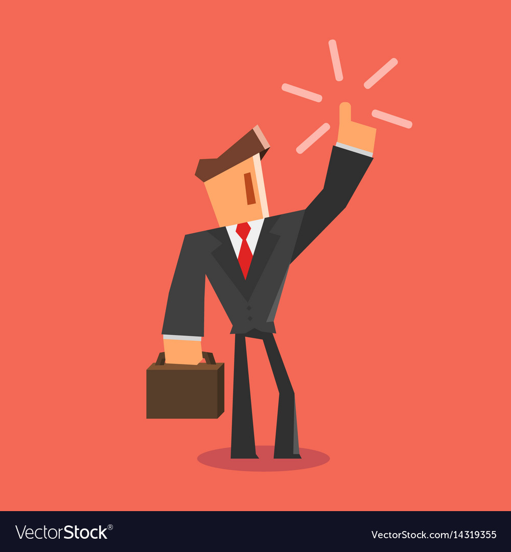 Man Having an Idea - Flat Style