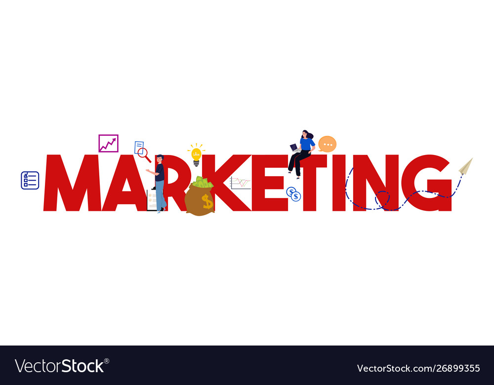 marketing-word-lettering-royalty-free-vector-image