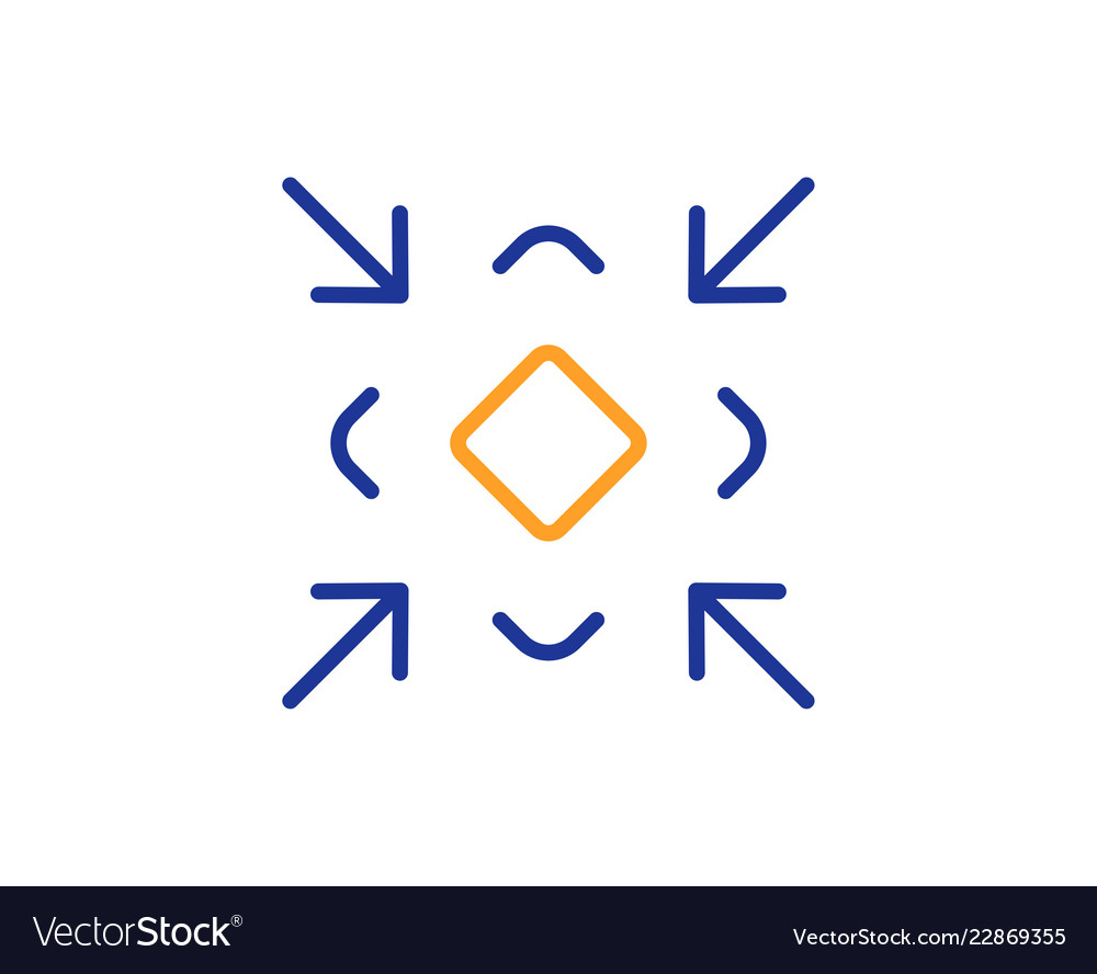 Minimize arrow line icon small screen sign