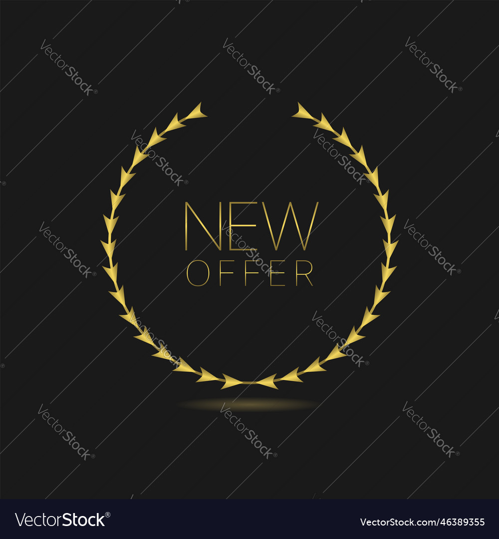 New offer golden laurel wreath label