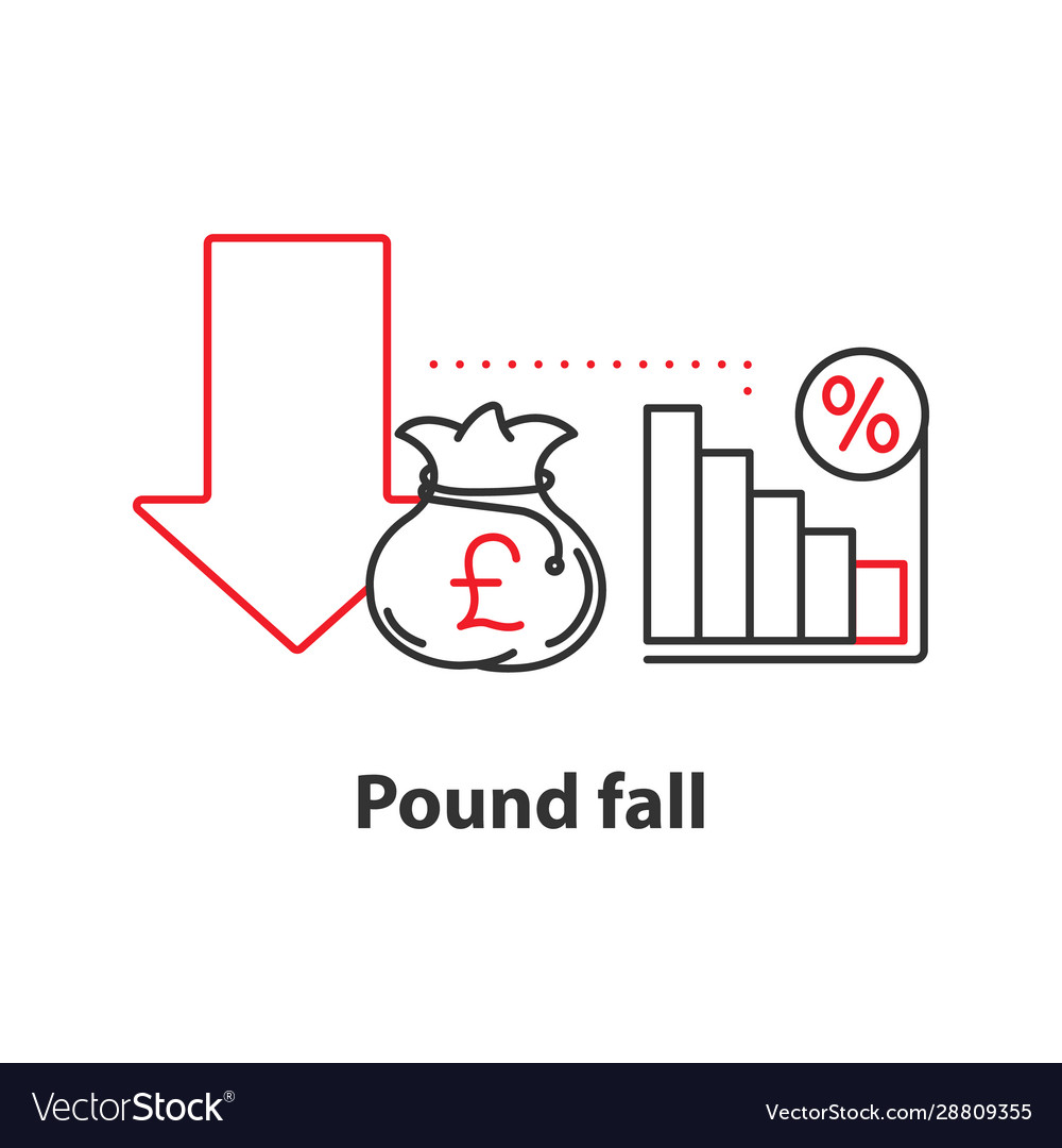 Pound Fall Konzept-Ikone