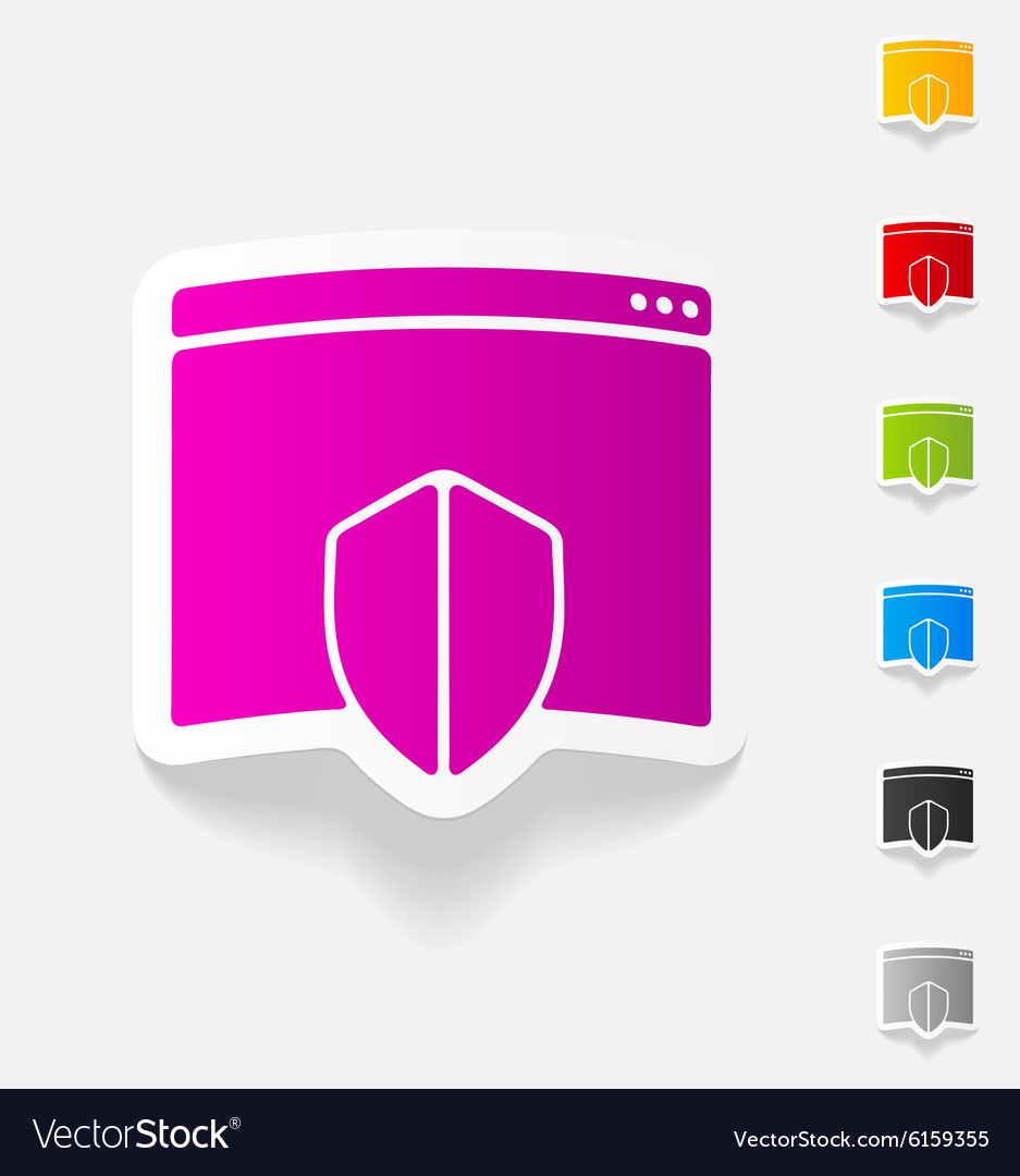 Realistic design element internet security guard