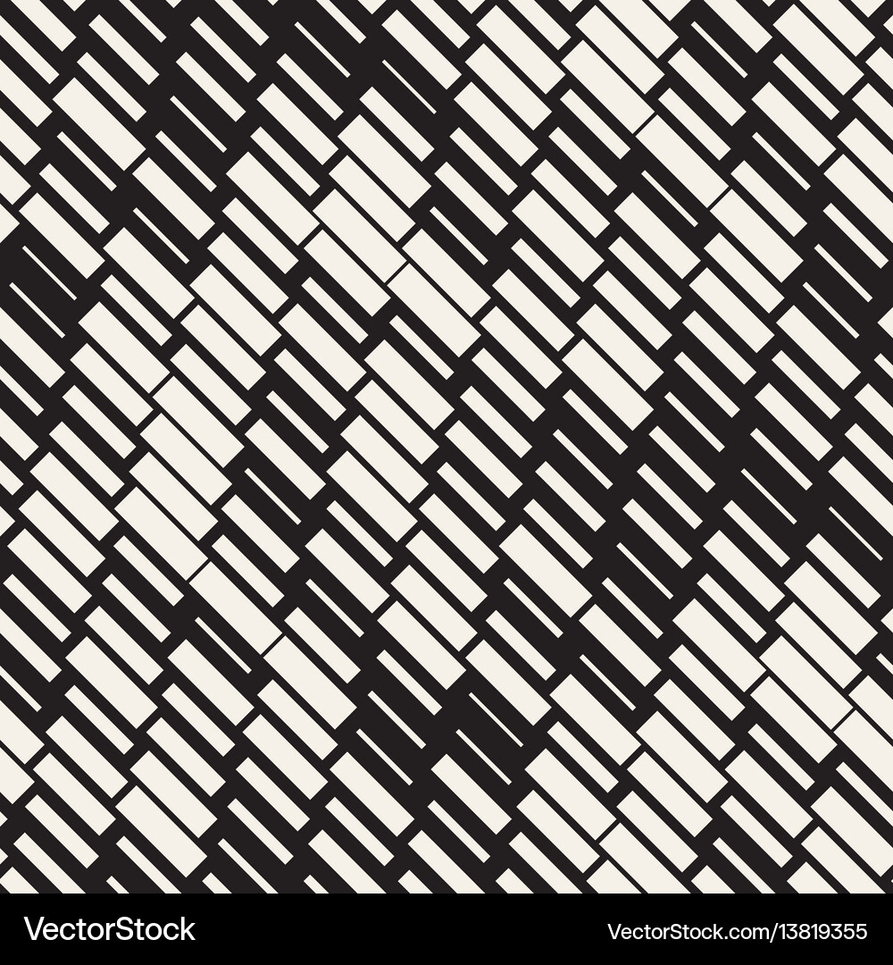 Seamless black and white irregular dash Royalty Free Vector