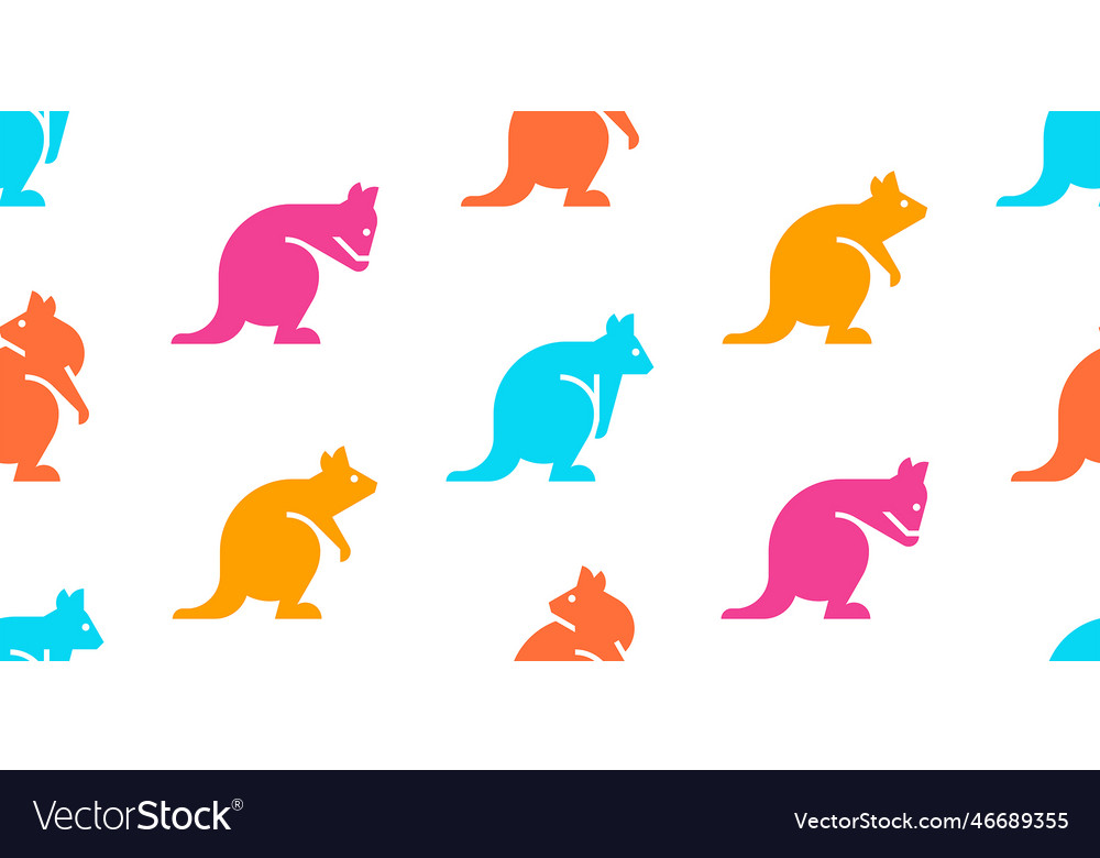 Seamless pattern with quokkas