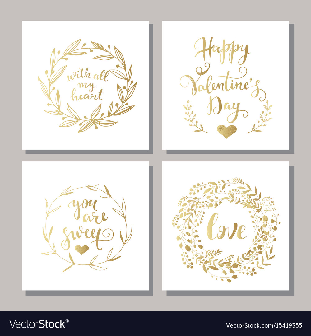 Set of valentine cards