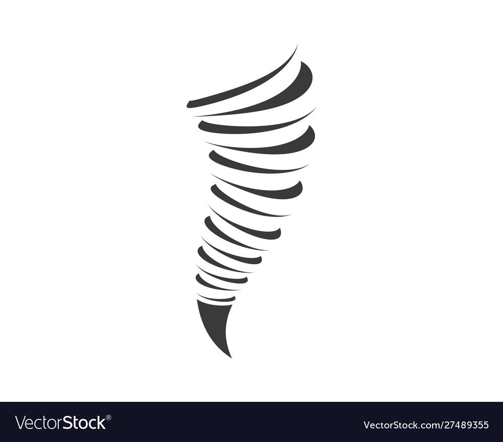 Tornado wind icon logo Royalty Free Vector Image