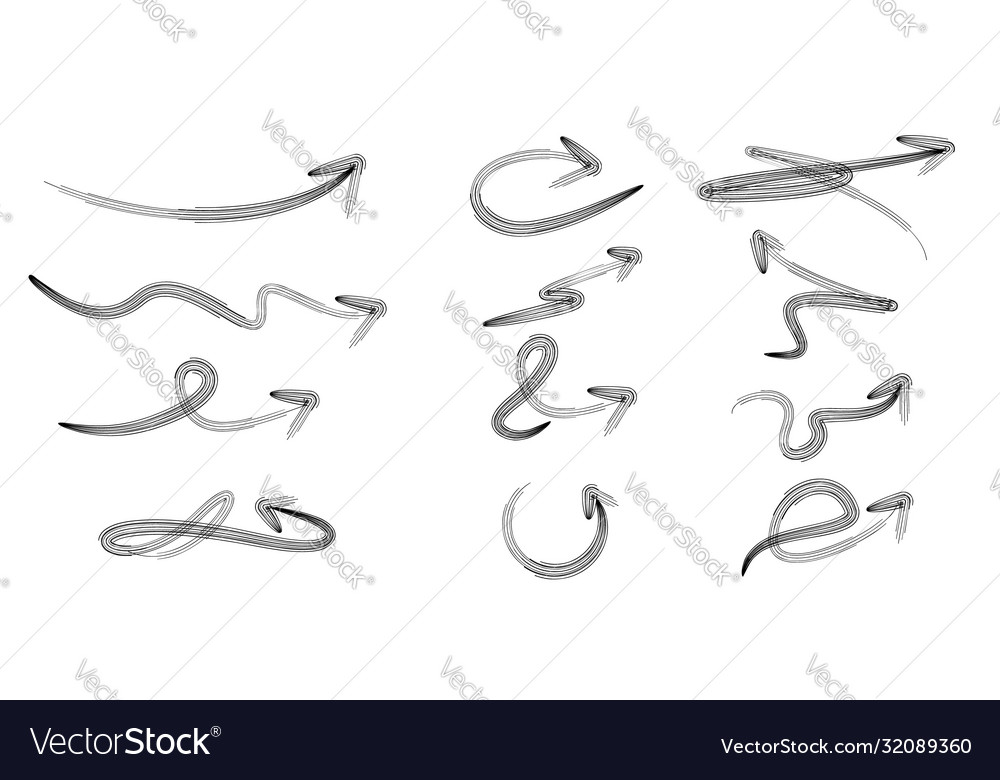 Abstract arrow set element icon design