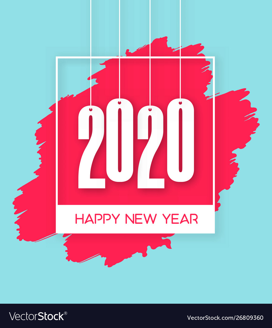 Abstract new year 2020 banner Royalty Free Vector Image