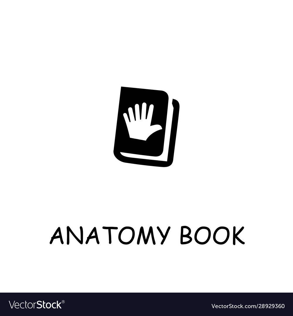 Anatomy book flat icon