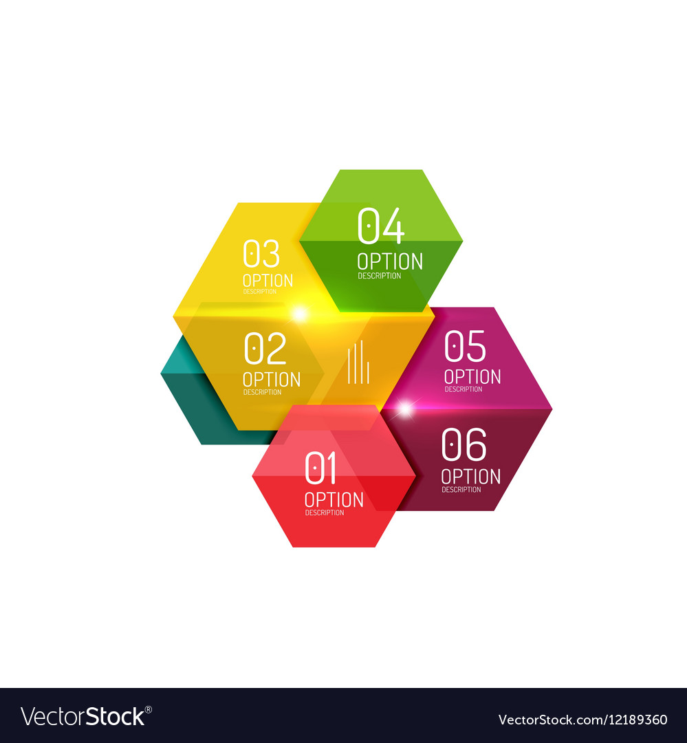 Business option diagram templates Royalty Free Vector Image