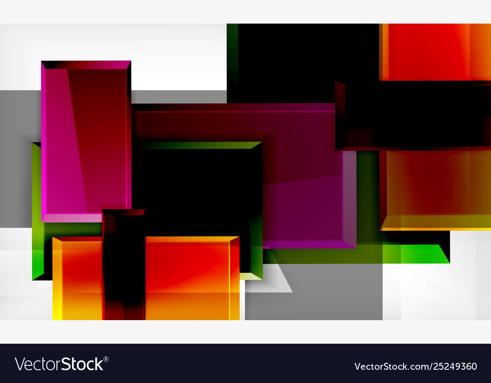 Colorful square and rectangle blocks background vector image Colorful square and rectangle blocks background