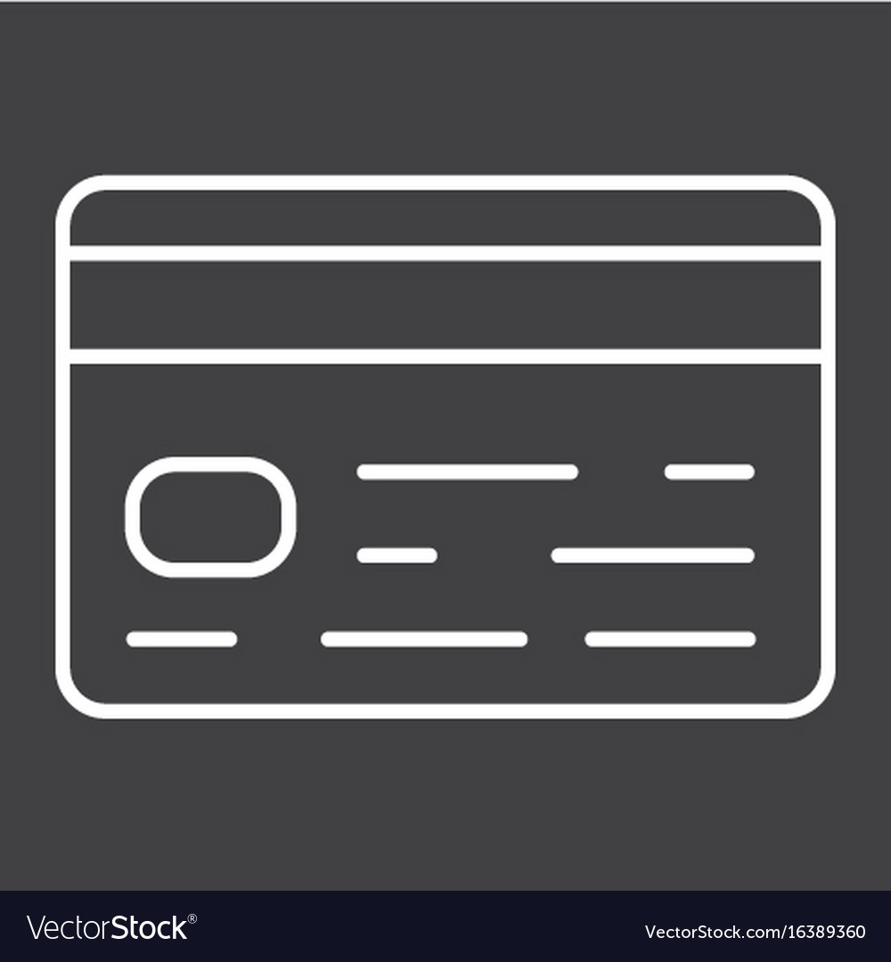 Credit card line icon business and finance