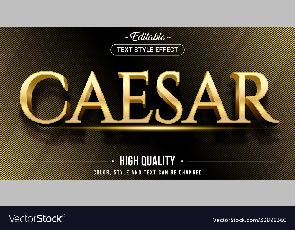 Editable text style effect - caesar theme
