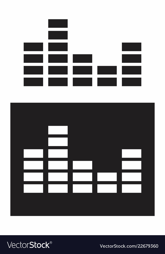 Equalizer display icons vector image Equalizer display icons