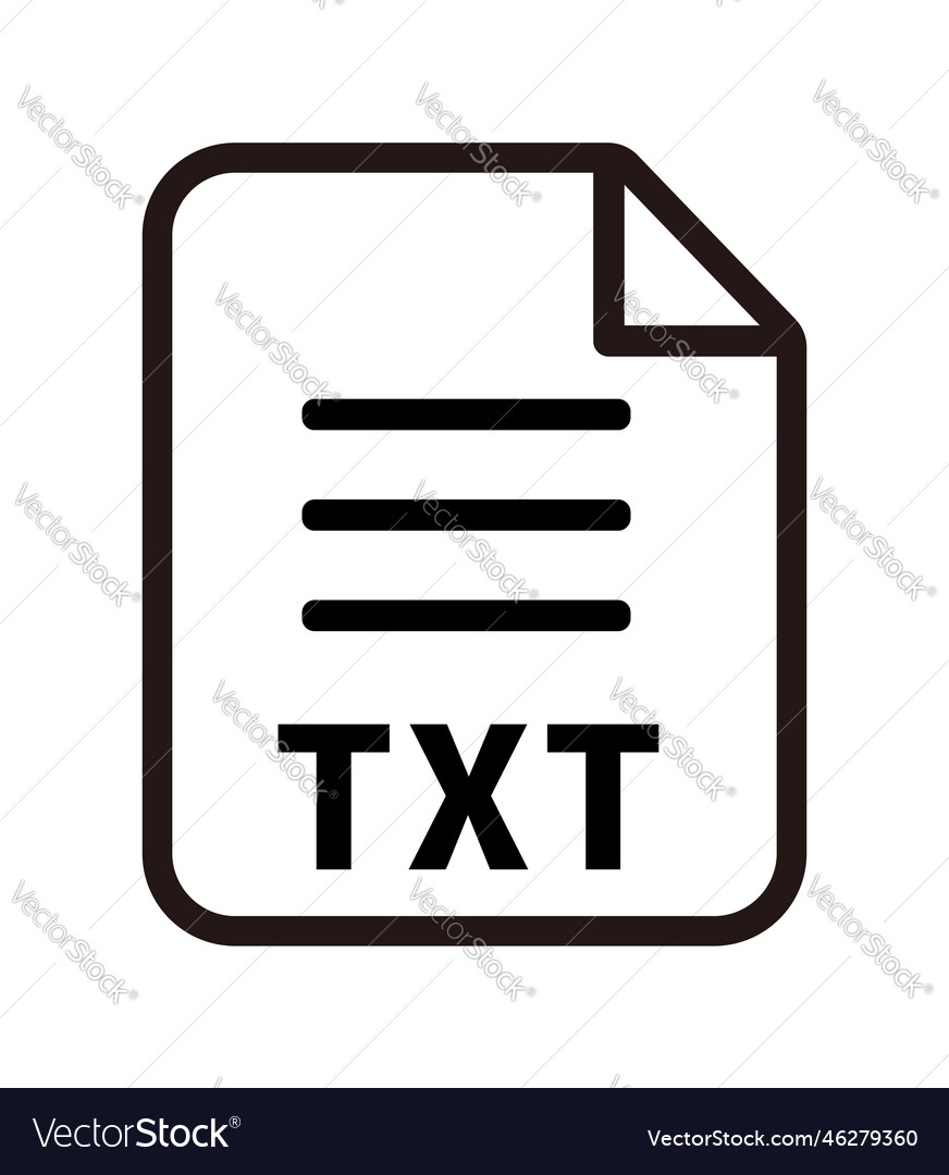 File formats icon txt text
